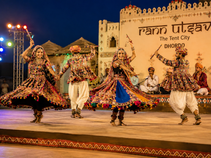 Tent City cultural performance Kutch